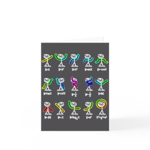 Algebra Dance Funny Graph Figures Math  Card