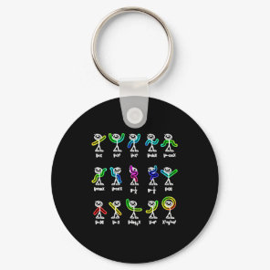 Algebra Dance Funny Graph Figures Math  Keychain