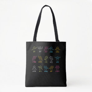 Algebra Dance Graph Figures Math Equation Teacher Tote Bag