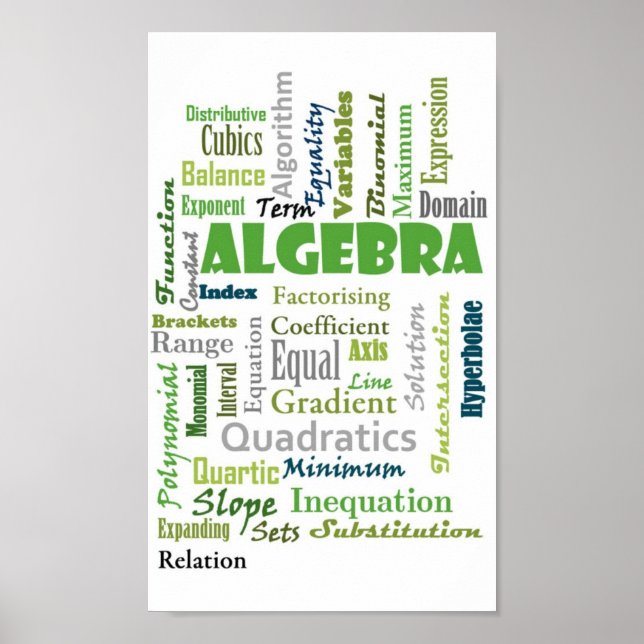 Algebra (green) poster (Front)