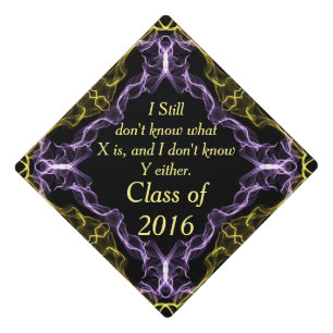 Algebra Humor, Graduation - Or YOUR text Cap Topper