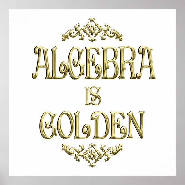 ALGEBRA is Golden Poster (Front)