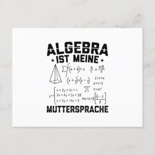 Algebra is my native language   Gift for teachers Postcard