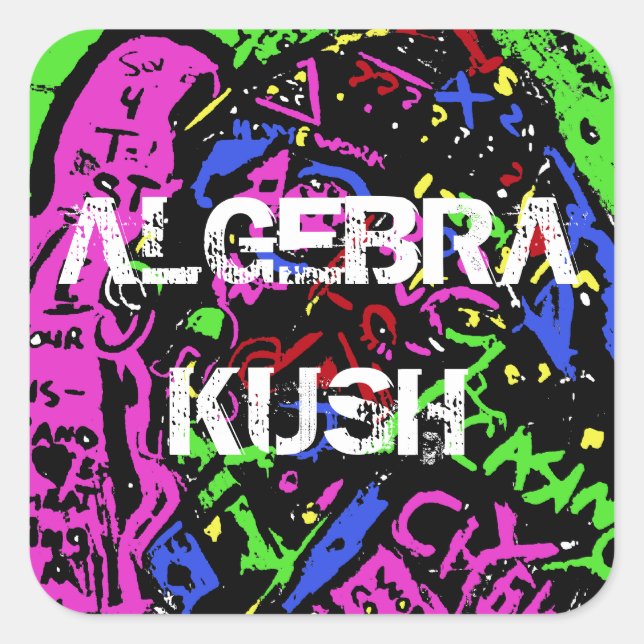 ALGEBRA KUSH SQUARE STICKER (Front)