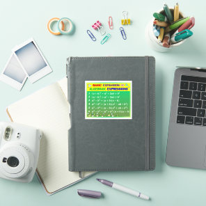 Algebra Math Sticker - Green Forest