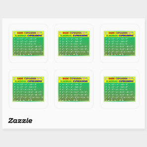 Algebra Math Sticker - Green Forest