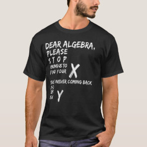 ALGEBRA, MATH TEE, X AND Y, SCHOOL, NERD T-Shirt