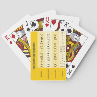 Algebra Playing Cards: Operations of Functions Pla Poker Cards