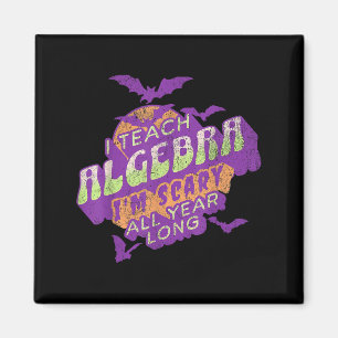 Algebra Teacher Halloween Soky Ghost Math Mathemat Magnet