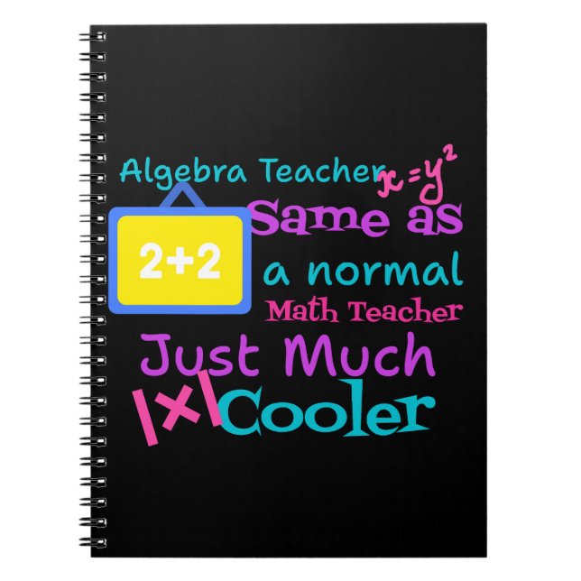 Algebra teacher same as a normal Math teacher  Notebook (Front)