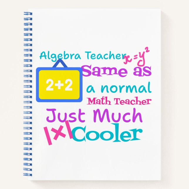 Algebra teacher same as a normal Math teacher  Notebook (Front)