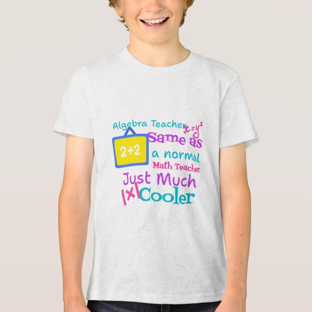 Algebra teacher same as a normal Math teacher  Tri-Blend Shirt (Front)