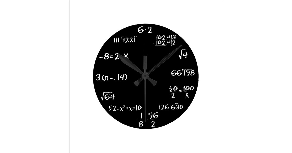 جمل العم أو السيد أكور  Algebra Wall Clock - BLACK | Zazzle