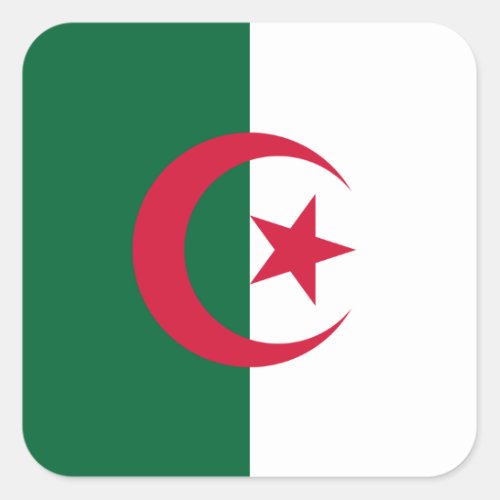 Algeria Algerian Flag Square Sticker