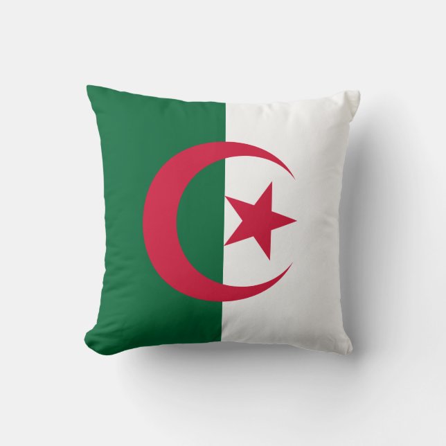 Algeria (Algerian) Flag Throw Pillow (Front)