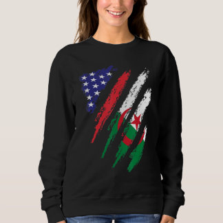 Algeria American Grown Flag USA Patriot Heritage M Sweatshirt