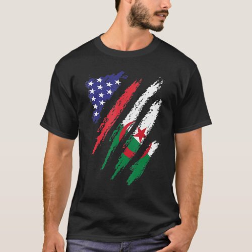 Algeria American Grown Flag USA Patriot Heritage M T_Shirt