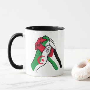 ALGERIA AND PALESTINE HANDS MUG