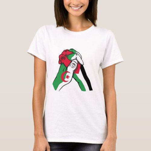 ALGERIA AND PALESTINE HANDS  T_Shirt