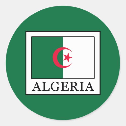Algeria Classic Round Sticker