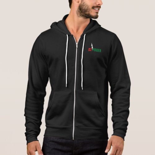 Algeria DZ Power Lightning Red DZ  Green Power Hoodie