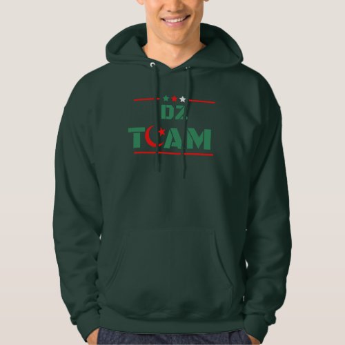 Algeria DZ Team Algeria Flag Colors DZ Power  Hoodie