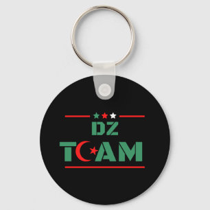 Algeria DZ Team Algeria Flag Colors DZ Power Keychain