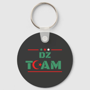 Algeria DZ Team Algeria Flag Colors DZ Power Keychain