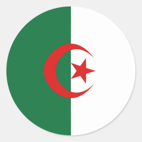 Algeria Fisheye Flag Sticker