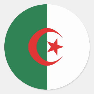 Algeria Fisheye Flag Sticker