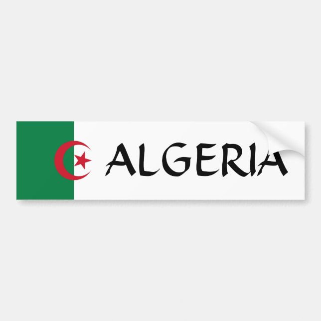 Algeria Flag Bumper Sticker (Front)