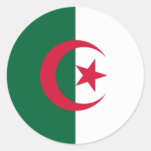 Algeria Flag Classic Round Sticker