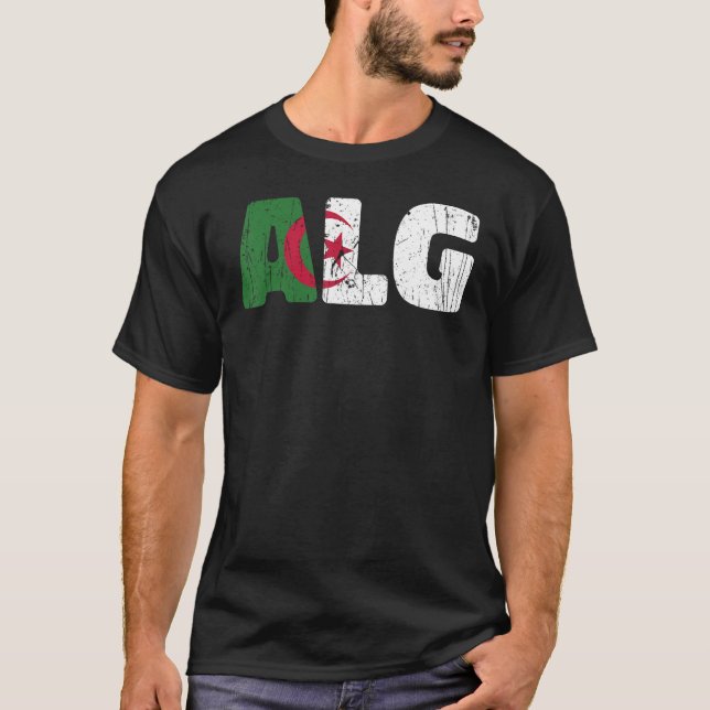 Algeria Flag DZ Algerian Football team Proud Alger T-Shirt (Front)