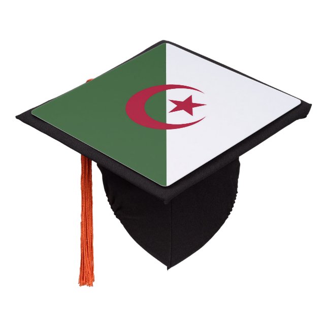 Algeria flag graduation cap topper (Angled)