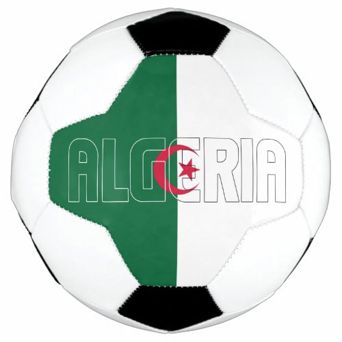 Algeria Flag Green White Red Crescent Patriotic  Soccer Ball