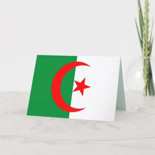 algeria flag greeting card