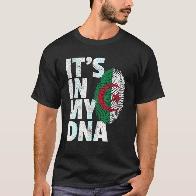 Algeria Flag It s In My DNA Algerian Country Pride T-Shirt (Front)
