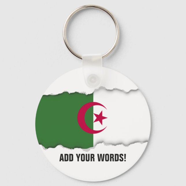 Algeria Flag Keychain (Front)