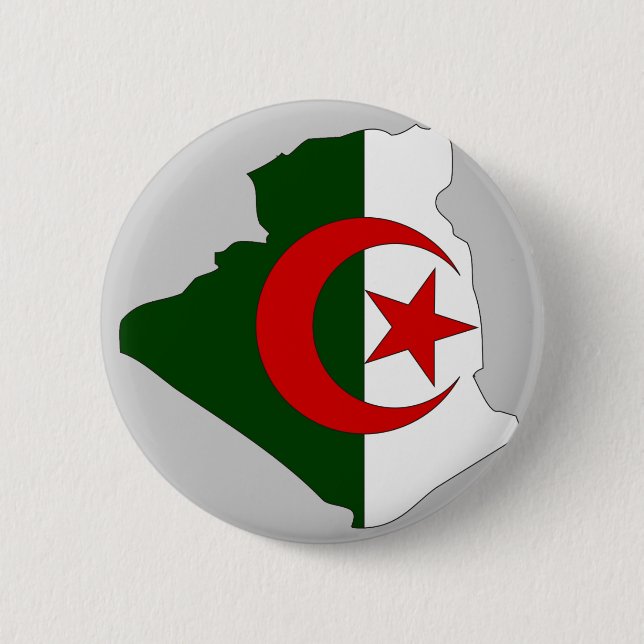 Algeria flag map button (Front)
