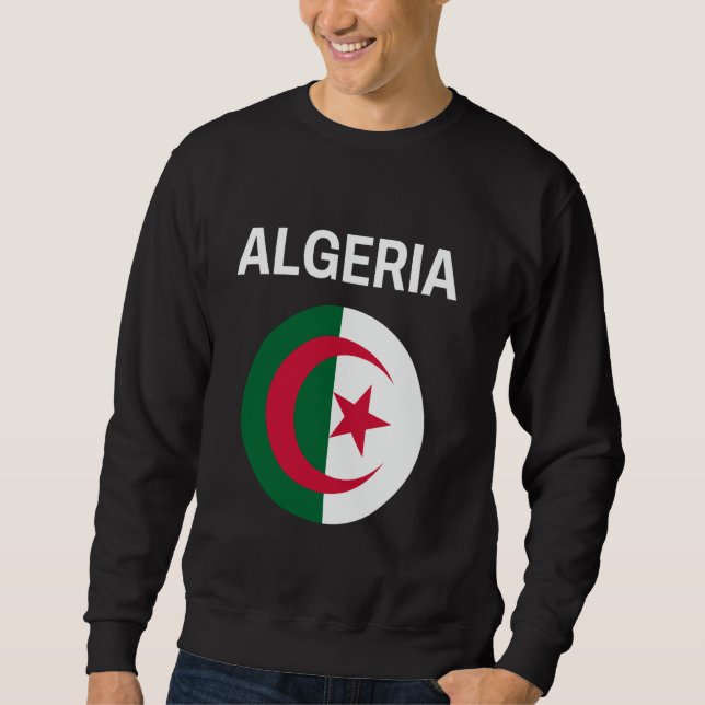 Algeria Flag Modern Sweatshirt (Front)