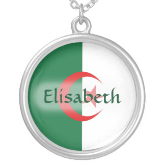 Algeria Flag + Name Necklace