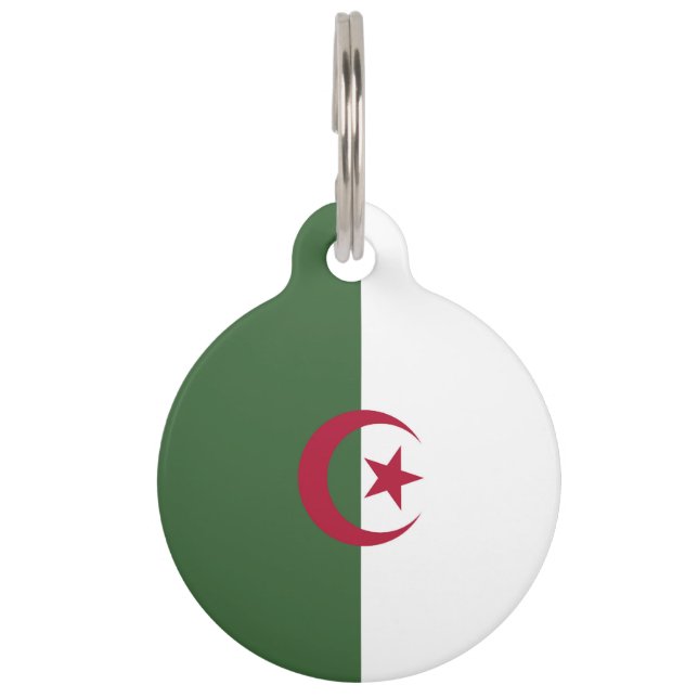 Algeria flag pet ID tag (Front)