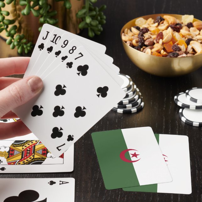 Algeria flag poker cards (In Situ)