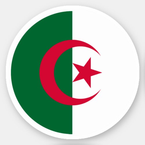 Algeria Flag Round Sticker