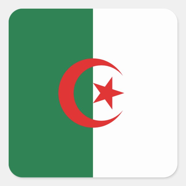 Algeria Flag Sticker (Front)
