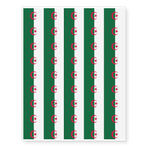Algeria Flag Temporary Tattoos