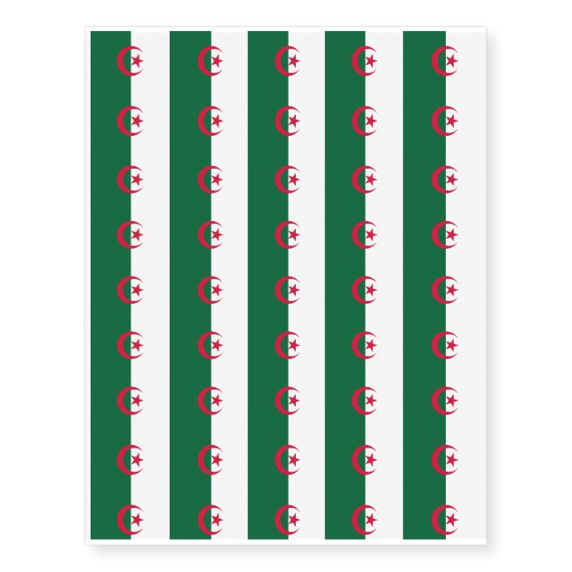 Algeria Flag Temporary Tattoos (Front)