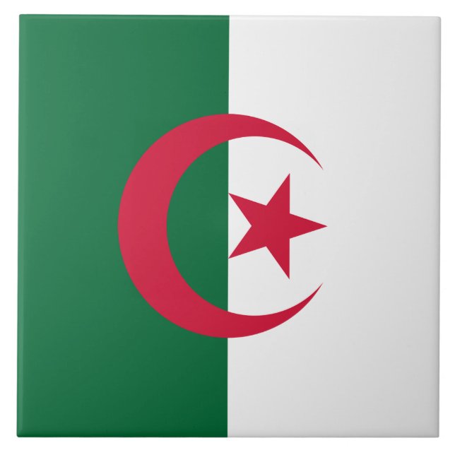 Algeria Flag Tile (Front)