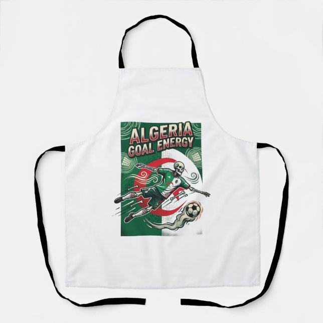 Algeria Goal Energy Skeleton Striker Nations Bold  Apron (Front)