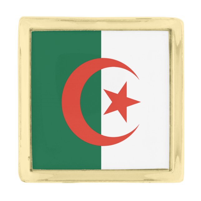 Algeria Gold Finish Lapel Pin (Front)